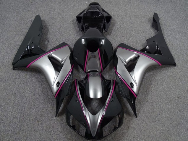 Billige Silber Rosa Glänzendes Schwarz Pinstreifen 2006-2007 Honda CBR1000RR Motorrad Verkleidung
