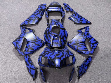 Billige Blau Schwarz Camouflage 2003-2004 Honda CBR600RR Motorrad Verkleidung