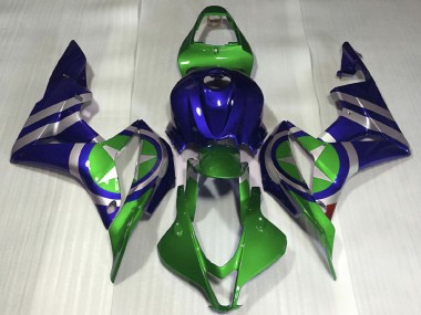 Billige Blau Grün Silber Captain America 2007-2008 Honda CBR600RR Motorrad Verkleidung