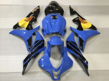 Billige Blau Gelb Glänzendes Schwarz Red Bull 2007-2008 Honda CBR600RR Motorrad Verkleidung