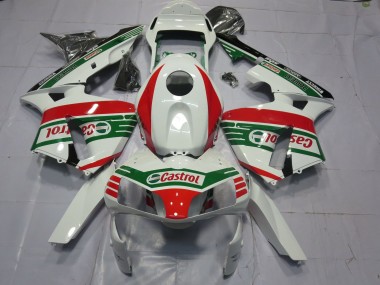 Billige Weiß Rot Grün Castrol 2003-2004 Honda CBR600RR Motorrad Verkleidung