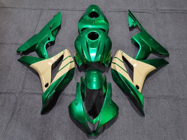 Billige Emerald Grün Tan 2007-2008 Honda CBR600RR Motorrad Verkleidung