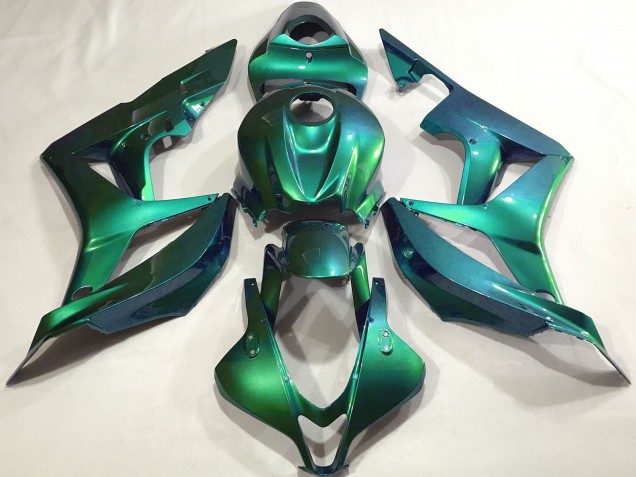 Billige Emerald Grün Schlichtes 2007-2008 Honda CBR600RR Motorrad Verkleidung