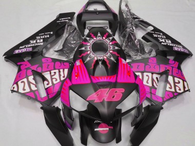 Billige Rosa Glänzendes Schwarz Rossi Repsol 2003-2004 Honda CBR600RR Motorrad Verkleidung