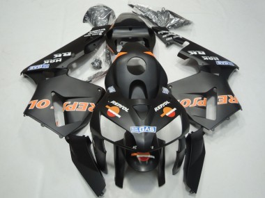Billige Matt Schwarz Orange Repsol 2003-2004 Honda CBR600RR Motorrad Verkleidung