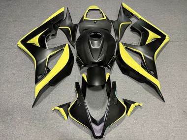 Billige Gelb Matt Schwarz 2007-2008 Honda CBR600RR Motorrad Verkleidung