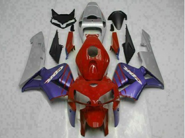 Billige Honda CBR600RR Motorrad Verkleidung 2005-2006 - Rot Lila Grau
