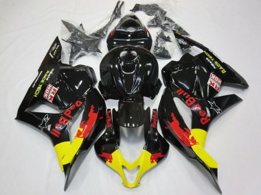 Billige Glänzendes Schwarz Gelb Red Bull 2009-2012 Honda CBR600RR Motorrad Verkleidung