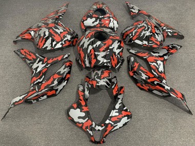Billige Rot Grau Camouflage 2009-2012 Honda CBR600RR Motorrad Verkleidung