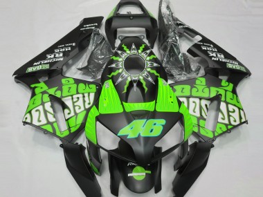 Billige Grün Glänzendes Schwarz Rossi Repsol 2003-2004 Honda CBR600RR Motorrad Verkleidung