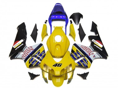Billige Gelb Blau Weiß Glänzendes Schwarz Nastro Azzurro 46 2003-2004 Honda CBR600RR Motorrad Verkleidung