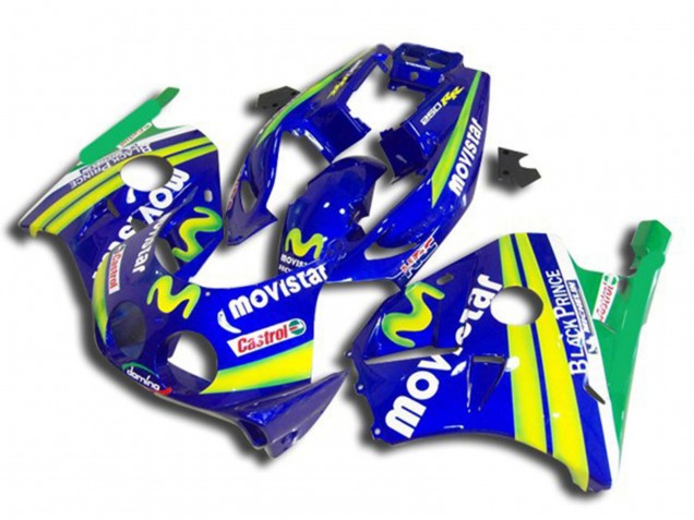 Billige Blau Gelb Grün MoviStar Rot Castrol 1990-1998 Honda CBR250RR Motorrad Verkleidung