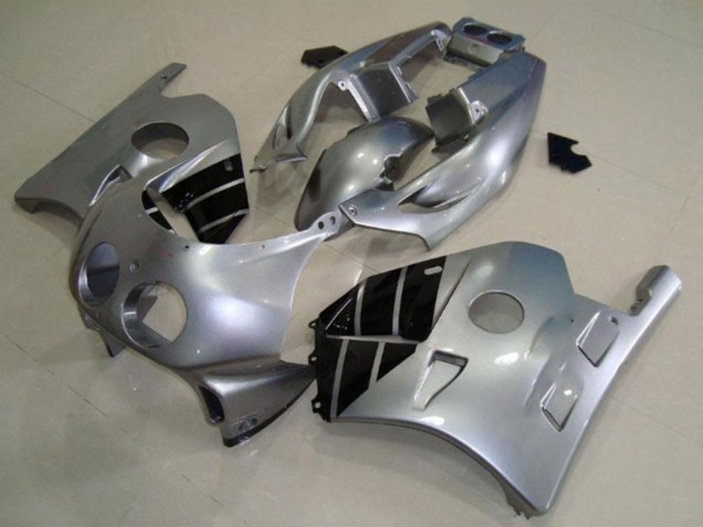 Billige Silber Glänzendes Schwarz 1990-1998 Honda CBR250RR Motorrad Verkleidung