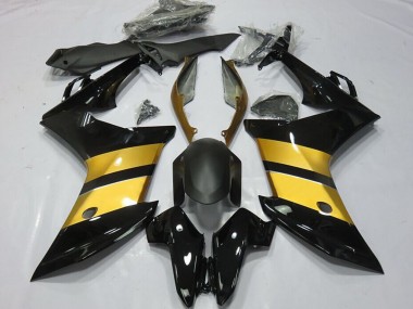 Billige Gold Glänzendes Schwarz CBR Design 2011-2013 Honda CBR600F Motorrad Verkleidung