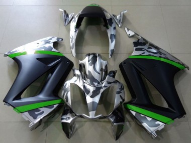 Billige Grau Camouflage Grün Matt Schwarz 2002-2013 Honda VFR 800 Motorrad Verkleidung