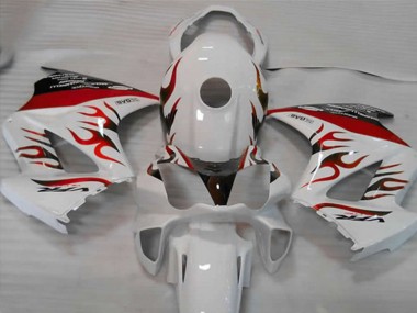 Billige Weiß Rot Flamme 2002-2013 Honda VFR 800 Motorrad Verkleidung
