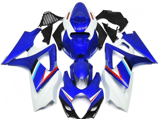 Billige Blau Weiß Rot Schwarz 2007-2008 Suzuki GSXR 1000 Motorrad Verkleidung