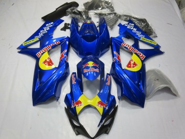 Billige Blau Gelb Red Bull 2007-2008 Suzuki GSXR 1000 Motorrad Verkleidung
