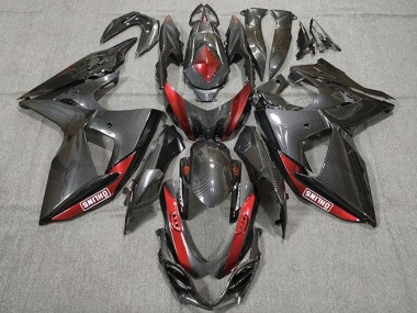 Billige Carbonfaser Rot 2009-2016 Suzuki GSXR 1000 Motorrad Verkleidung
