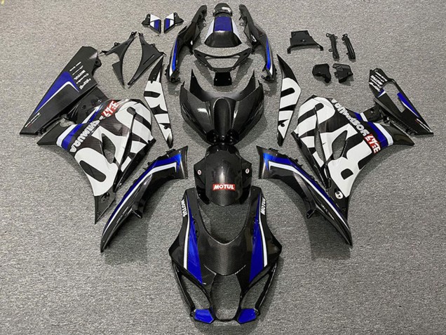 Billige Carbonfaser Stil Blau 2017-2024 Suzuki GSXR 1000 Motorrad Verkleidung