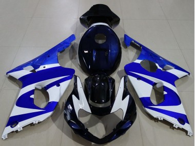 Billige Blau Weiß Schwarz 2000-2002 Suzuki GSXR 1000 Motorrad Verkleidung