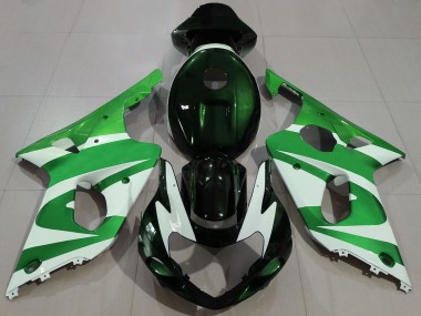 Billige Grün Weiß Schwarz 2000-2002 Suzuki GSXR 1000 Motorrad Verkleidung