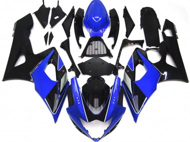 Billige Blau Glänzendes Schwarz 2005-2006 Suzuki GSXR 1000 Motorrad Verkleidung