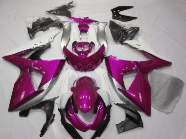 Billige Rosa Weiß 2009-2016 Suzuki GSXR 1000 Motorrad Verkleidung