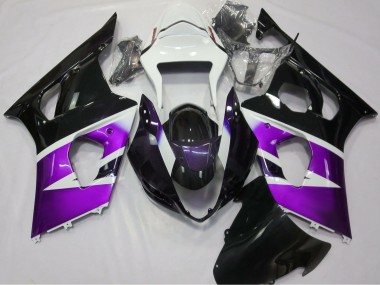 Billige Lila Weiß Glänzendes Schwarz 2003-2004 Suzuki GSXR 1000 Motorrad Verkleidung