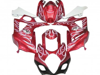 Billige Rot Weiß Flamme 2007-2008 Suzuki GSXR 1000 Motorrad Verkleidung