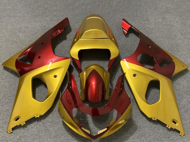 Billige Gold Rot 2000-2002 Suzuki GSXR 1000 Motorrad Verkleidung