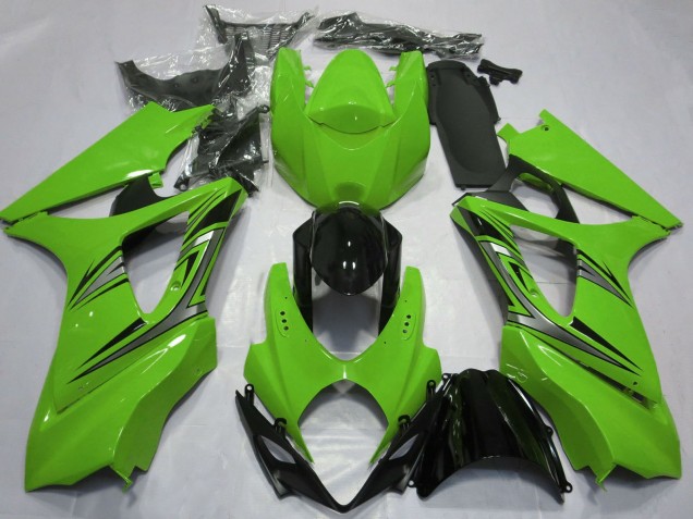 Billige Grün Glänzendes Schwarz OEM Stil 2007-2008 Suzuki GSXR 1000 Motorrad Verkleidung