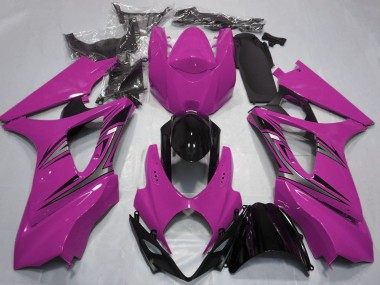 Billige Rosa Glänzendes Schwarz OEM Stil 2007-2008 Suzuki GSXR 1000 Motorrad Verkleidung