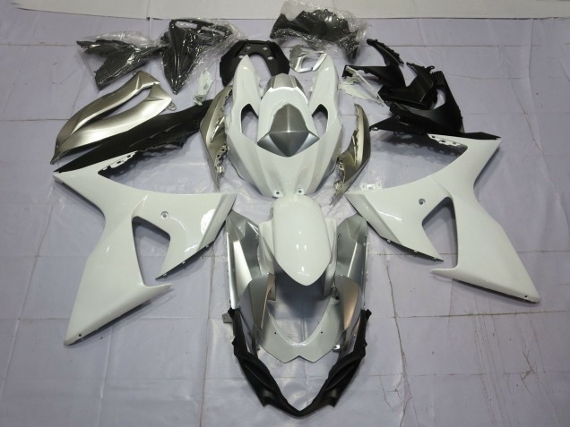Billige Weiß Silber 2009-2016 Suzuki GSXR 1000 Motorrad Verkleidung
