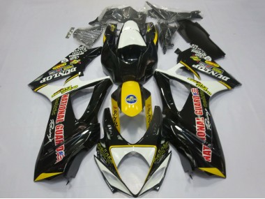 Billige Weiß Gelb Rot Schwarz Dunlop 2007-2008 Suzuki GSXR 1000 Motorrad Verkleidung