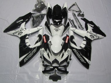 Billige Weiß Schwarz Alstare Corona Motul 2008-2010 Suzuki GSXR 600 / GSXR 750 Motorrad Verkleidung