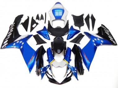 Billige Blau Stil mit Rot Sterns 2011-2024 Suzuki GSXR 600 / GSXR 750 Motorrad Verkleidung