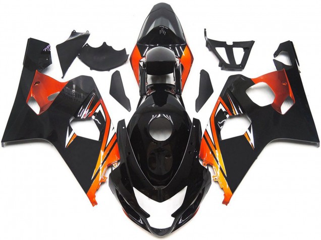Billige Glänzendes Schwarz Orange OEM Stil 2004-2005 Suzuki GSXR 600 / GSXR 750 Motorrad Verkleidung