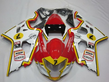 Billige Weiß Rot Gelb 2004-2005 Suzuki GSXR 600 / GSXR 750 Motorrad Verkleidung