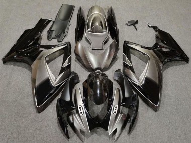 Billige Dunkel Silber Glänzendes Schwarz 2006-2007 Suzuki GSXR 600 / GSXR 750 Motorrad Verkleidung