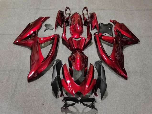 Billige Bonbon Rot Schwarz 2008-2010 Suzuki GSXR 600 / GSXR 750 Motorrad Verkleidung