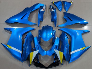 Billige Blau Weiß Gelb 2011-2024 Suzuki GSXR 600 / GSXR 750 Motorrad Verkleidung