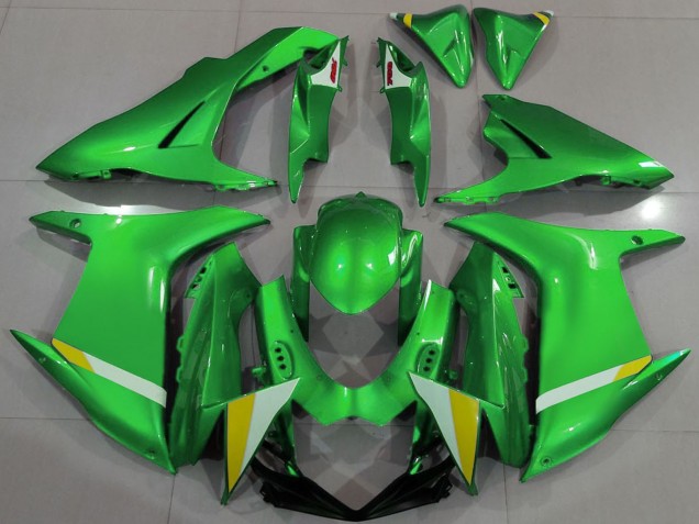 Billige Grün Weiß Gelb 2011-2024 Suzuki GSXR 600 / GSXR 750 Motorrad Verkleidung