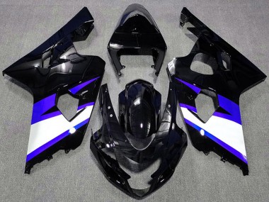 Billige Glänzendes Schwarz Blau Weiß 2004-2005 Suzuki GSXR 600 / GSXR 750 Motorrad Verkleidung