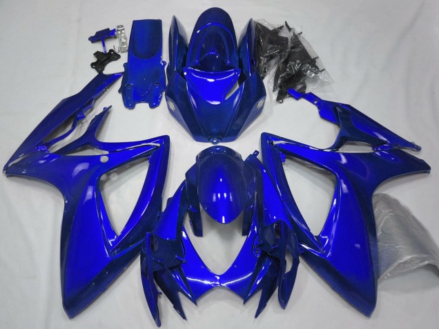 Billige Glänzendes Blau Schlichtes 2006-2007 Suzuki GSXR 600 / GSXR 750 Motorrad Verkleidung