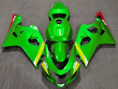 Billige Grün Gelb Weiß 2004-2005 Suzuki GSXR 600 / GSXR 750 Motorrad Verkleidung