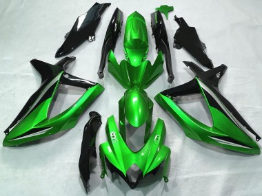 Billige Grün Silber Glänzendes Schwarz 2008-2010 Suzuki GSXR 600 / GSXR 750 Motorrad Verkleidung