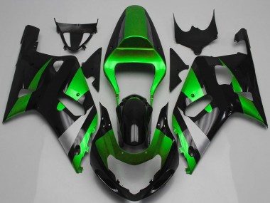 Billige Grün Silber Glänzendes Schwarz 2001-2003 Suzuki GSXR 600 / GSXR 750 Motorrad Verkleidung