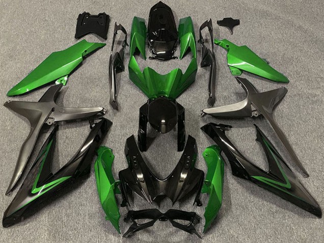 Billige Grün Grau Glänzendes Schwarz 2008-2010 Suzuki GSXR 600 / GSXR 750 Motorrad Verkleidung