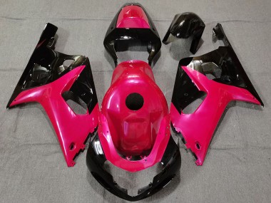 Billige Rosa Glänzendes Schwarz 2001-2003 Suzuki GSXR 600 / GSXR 750 Motorrad Verkleidung